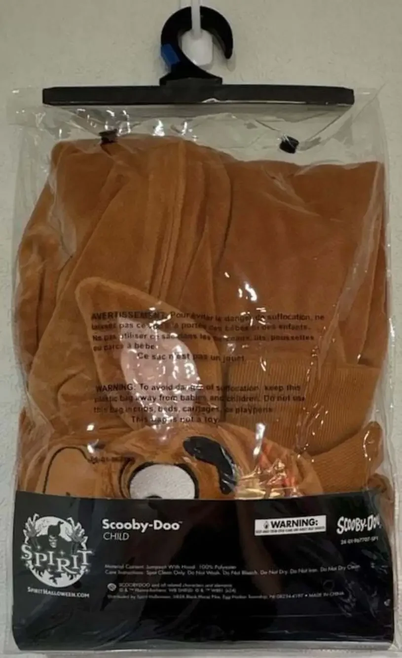 Spirit Halloween Scooby-Doo Child Hooded Jumpsuit Costume